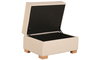 DKD Home Decor Reposapiés Beige con Almacenaje Interior