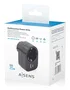 Aisens Regleta de Pared Multifunción ASPS-1A1C07-BK con 1 Toma y 2 USB