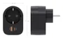 Aisens Regleta de Pared Multifunción ASPS-1A1C07-BK con 1 Toma y 2 USB
