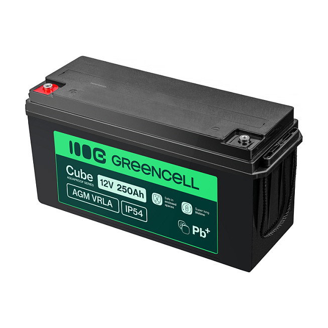 Green Cell Batería Cube AGM VRLA 12V 250Ah AGM12V250AH-J Green Cell Batería Cube AGM VRLA 12V 250Ah AGM12V250AH-J