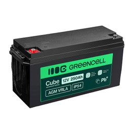 Green Cell Batería Cube AGM VRLA 12V 250Ah AGM12V250AH-J