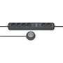 Brennenstuhl Eco-Line Comfort Switch 6 salidas, 2 m cable, 3680 W, 16 A, Antracita