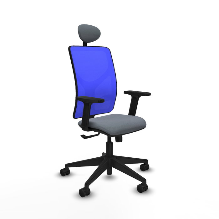 PIQUERAS Y CRESPO Silla de oficina Motilla con mecanismo Sincro, Gris y Azul PIQUERAS Y CRESPO Silla de oficina Motilla con mecanismo Sincro, Gris y Azul