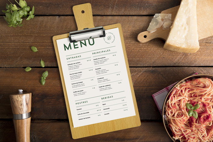 Inde Tabla Porta Menú con Clip 41.5 cm x 22.5 cm (24 Unidades)