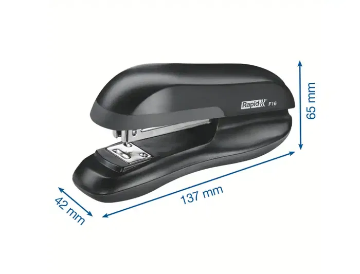 Rapid Grapadora f16 Plástico Capacidad 20 Hojas Grapas 24/6 26/6 Negro