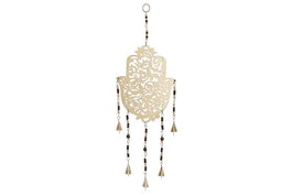 DKD Home Decor Decoración Colgante Hamsa en Metal y Mango