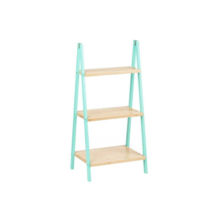 Berilo Estantería Escalera 3 Estantes Bambú Menta