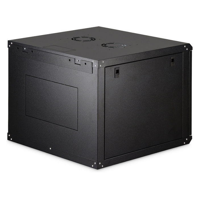 Digitus Dynamic 9HE 474x600x600mm - Armario de Pared de Rack 9U, Negro, Acero, Vidrio, Capacidad 60 kg, Bloqueo Teclado, IP20, 26 kg