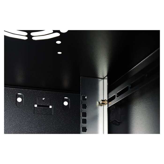 Digitus Dynamic 9HE 474x600x600mm - Armario de Pared de Rack 9U, Negro, Acero, Vidrio, Capacidad 60 kg, Bloqueo Teclado, IP20, 26 kg
