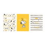 ERIK Set 3 Cuadernos A6 Lazy Days Snoopy Tapa Blanda Diseños Variados Interior Rayado Bullet Liso 32 Hojas