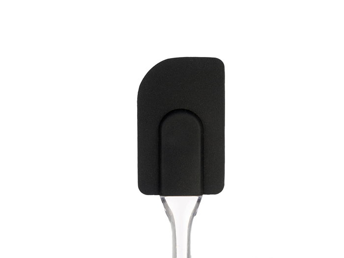 Kinvara Espátula de Silicona para Cocina Transparente y Negra 24.5x2x5 cm (Set de 12)