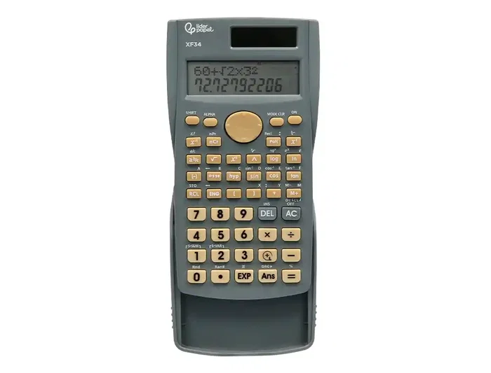 Liderpapel XF34 Calculadora Científica 12 Dígitos 240 Funciones Solar y Pila Tapa Gris