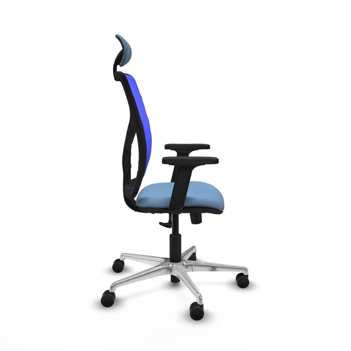 PIQUERAS Y CRESPO Silla de oficina Motilla con mecanismo Sincro, Azul cielo y Azul