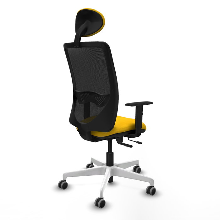 PIQUERAS Y CRESPO Silla de oficina Zulema con mecanismo Sincro/Traslack, Amarillo y Negro