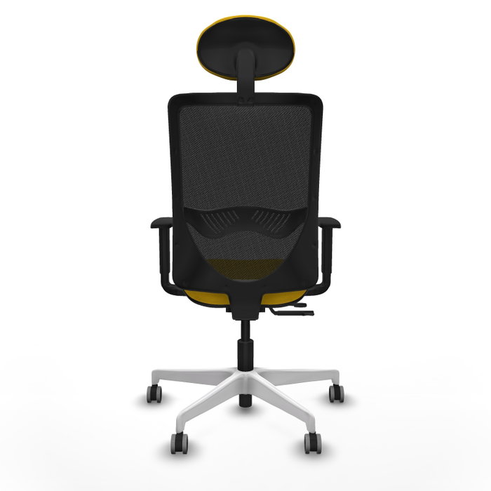 PIQUERAS Y CRESPO Silla de oficina Zulema con mecanismo Sincro/Traslack, Amarillo y Negro