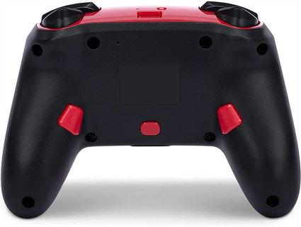 Power A 1525741-01 Mando Inalámbrico Bluetooth Nintendo Switch Enhanced, Diseño Negro, Botones de Juego Avanzado Asignables, Mario