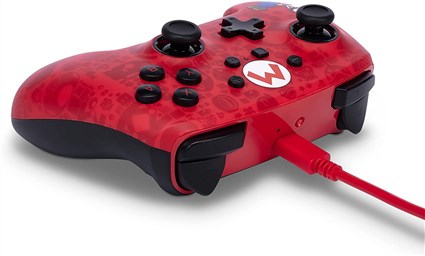 Power A 1525741-01 Mando Inalámbrico Bluetooth Nintendo Switch Enhanced, Diseño Negro, Botones de Juego Avanzado Asignables, Mario