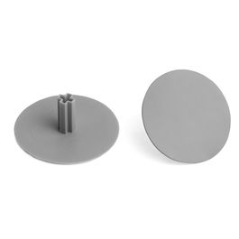 HERRAJES ALK Soporte Estante OR d5-10 L18 Níquel con Goma para Muebles ø5-10 mm, 18 mm Longitud