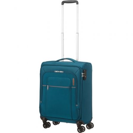 American Tourister 133189-6032 Maleta Cabina Crosstrack Spinner 55x40x20cm Expandible 4 Ruedas Candado TSA Marino/Naranja