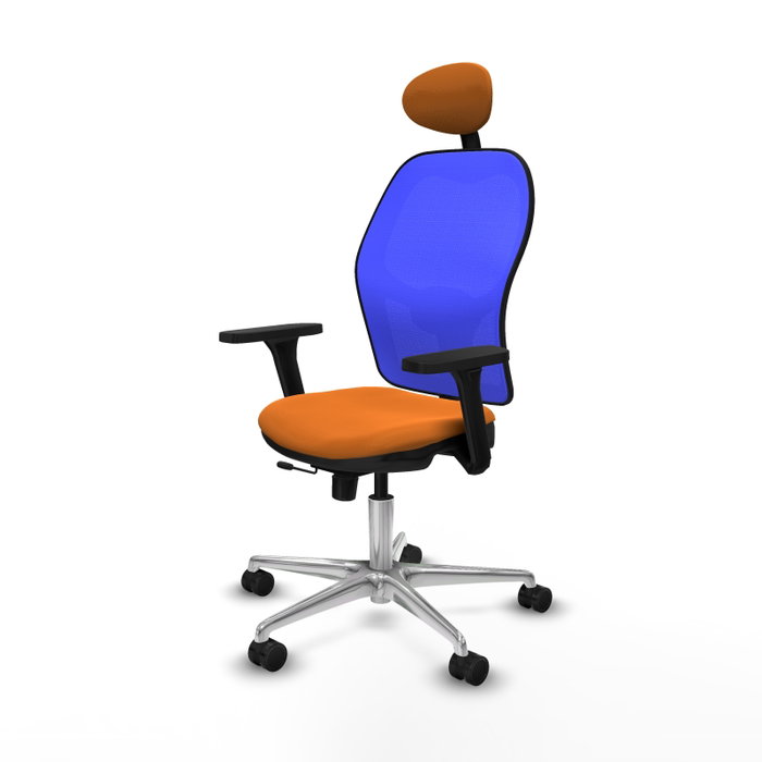 PIQUERAS Y CRESPO Silla de oficina Jorquera Naranja y Azul