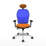 PIQUERAS Y CRESPO Silla de oficina Jorquera Naranja y Azul