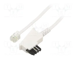 GOOBAY Cable Telefónico RJ11 y TAE F de 15m Blanco