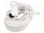 GOOBAY Cable Telefónico RJ11 y TAE F de 15m Blanco