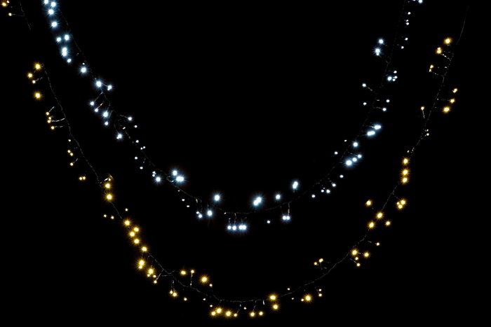 DKD Home Decor Guirnalda de Luces LED Blanco Frío 300cm