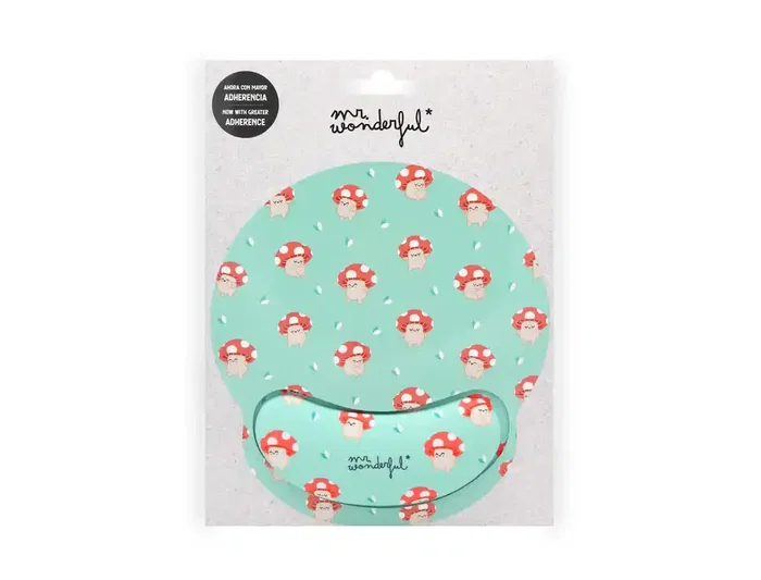 Wondee Alfombrilla de Ratón Ergonómica de Gel Setas 250x230 mm