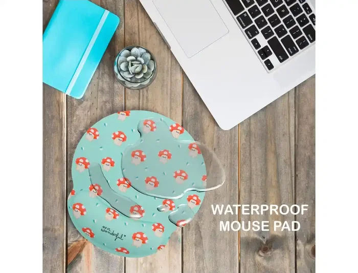 Wondee Alfombrilla de Ratón Ergonómica de Gel Setas 250x230 mm