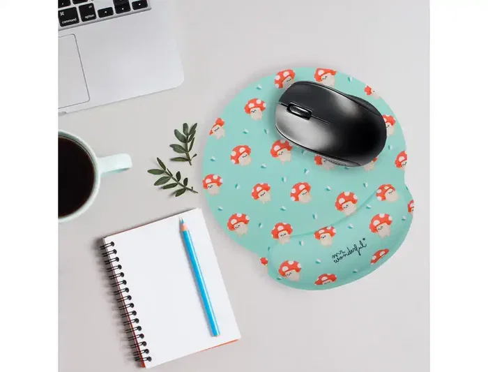 Wondee Alfombrilla de Ratón Ergonómica de Gel Setas 250x230 mm