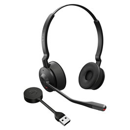 Jabra Engage 55 SE Stereo Link400a UC Auriculares Diadema Inalámbricos para Oficina/Centro de Llamadas - Supraaural, Negro