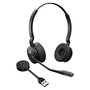 Jabra Engage 55 SE Stereo Link400a UC Auriculares Diadema Inalámbricos para Oficina/Centro de Llamadas - Supraaural, Negro