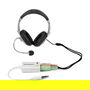 StarTech.com Adaptador de Auriculares con Micrófono 3.5mm 4 pines (Macho) a 2x Conectores 3.5mm (Hembra) para PC - Cable 15 cm Blanco