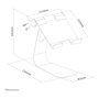 Newstar Soporte de pie de mesa para pantallas hasta 11 pulgadas, plata