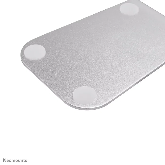 Neomounts DS15+050SL1 Soporte de Escritorio Ajustable para Tablet/Smartphone hasta 11", Plata, Inclinación 0-90°, Aluminio, con Gestión de Cables