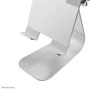 Neomounts DS15+050SL1 Soporte de Escritorio Ajustable para Tablet/Smartphone hasta 11", Plata, Inclinación 0-90°, Aluminio, con Gestión de Cables