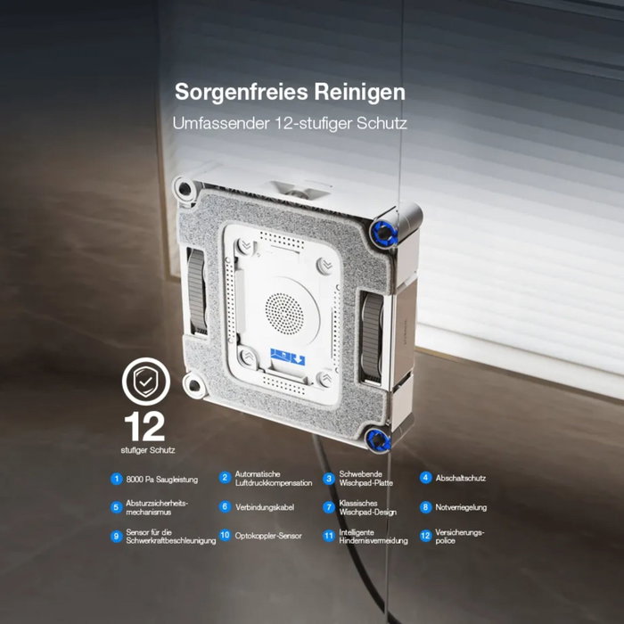 ECOVACS WINBOT W3 OMNI Window Cleaning Robot Plata y Blanco
