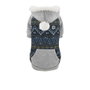 Nayeco Sudadera con Capucha Fusion para Perros 50 cm Gris con Estampado Azul Verde Cálida Adaptable
