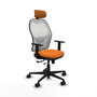 PIQUERAS Y CRESPO Silla de oficina Jorquera Naranja y Blanco