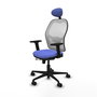 PIQUERAS Y CRESPO Silla de oficina Jorquera Azul claro/Blanco