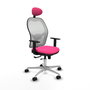 PIQUERAS Y CRESPO Silla de oficina Jorquera Rosa y Blanco