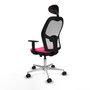 PIQUERAS Y CRESPO Silla de oficina Jorquera Rosa y Blanco
