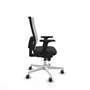 PIQUERAS Y CRESPO Silla de oficina Horna con mecanismo Sincro, Negro/Blanco