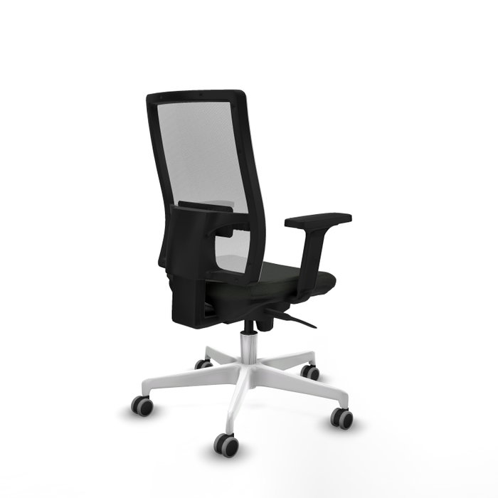 PIQUERAS Y CRESPO Silla de oficina Horna con mecanismo Sincro, Negro/Blanco