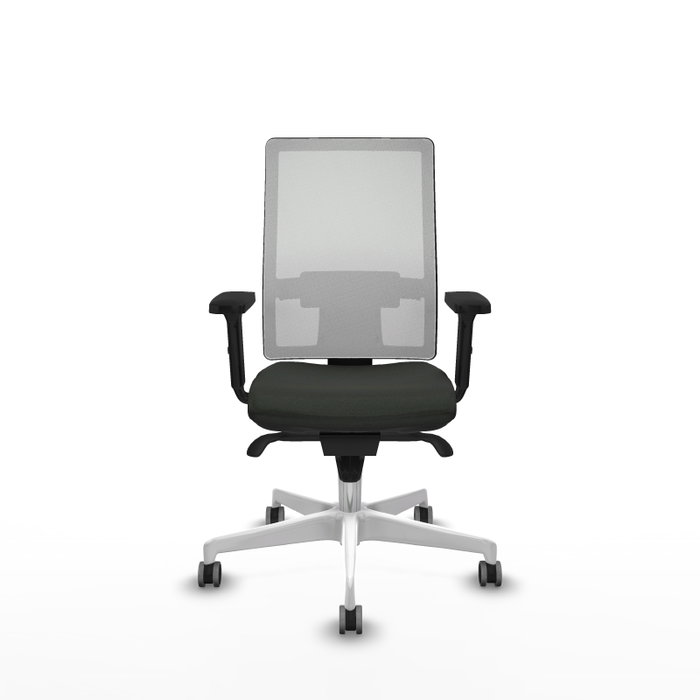 PIQUERAS Y CRESPO Silla de oficina Horna con mecanismo Sincro, Negro/Blanco