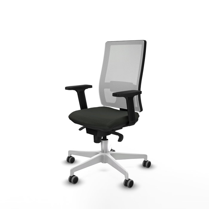 PIQUERAS Y CRESPO Silla de oficina Horna con mecanismo Sincro, Negro/Blanco