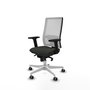 PIQUERAS Y CRESPO Silla de oficina Horna con mecanismo Sincro, Negro/Blanco