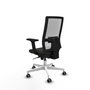 PIQUERAS Y CRESPO Silla de oficina Horna con mecanismo Sincro, Negro/Blanco
