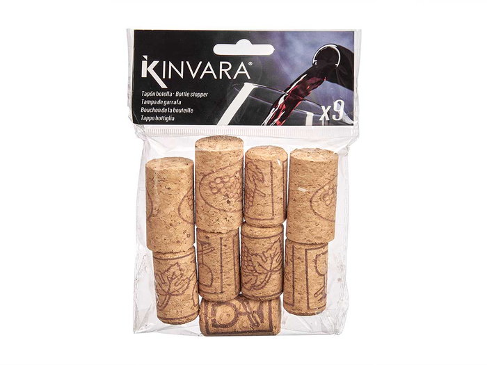 Kinvara Set 9 Tapones Corcho 11.5 x 17 x 2.5 cm Natural (Set de 36)
